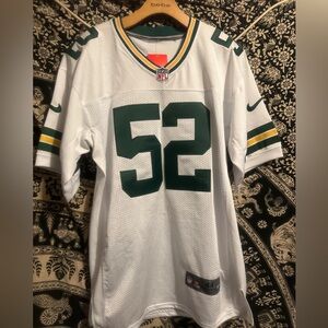 White Nike Packers Clay Matthews Embroidered On Field Green Jersey Size 44 #52